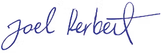 Joel Herbert’s handwritten signature