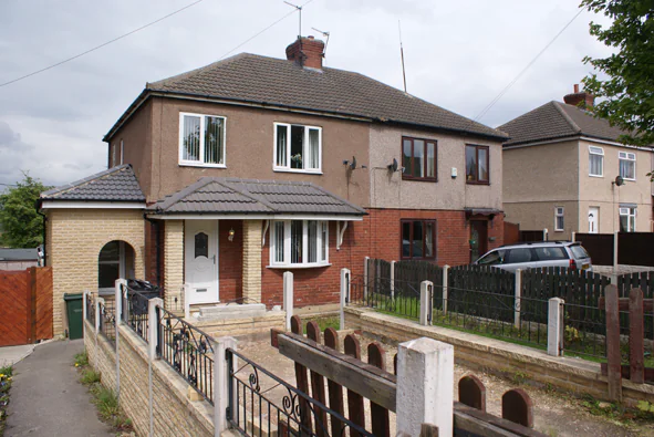 Archive exterior photograph of the house bought from Angela Schofield in Brampton